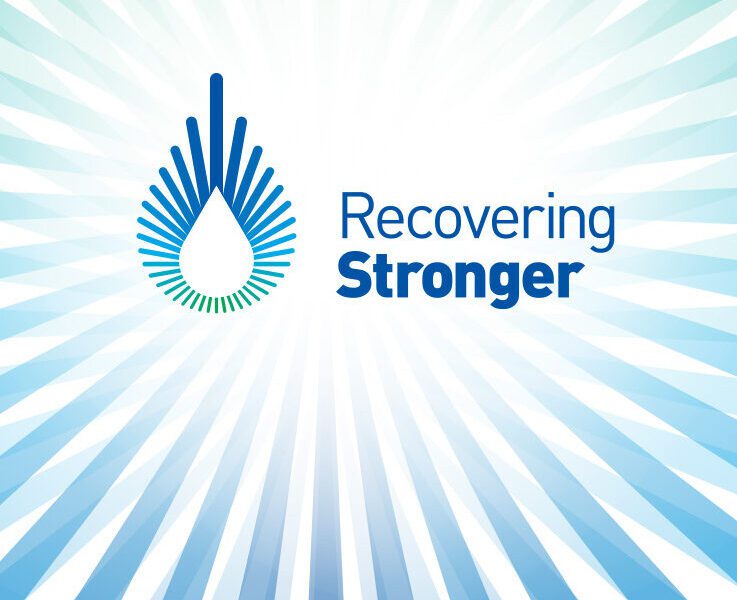 Recovering Stronger sunburst website banner
