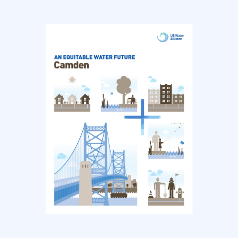 Report cover an equitable water future Camden