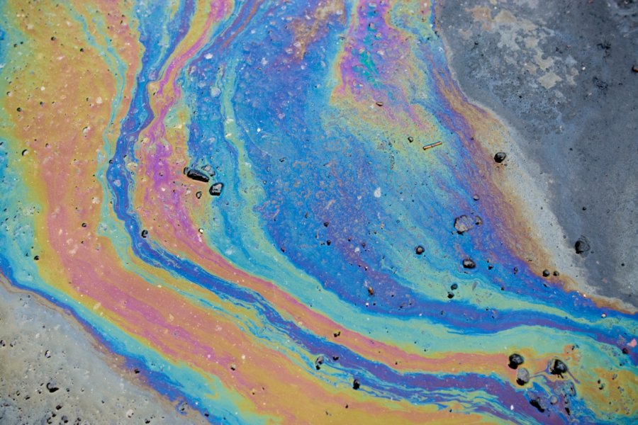Oil in water sidewalk