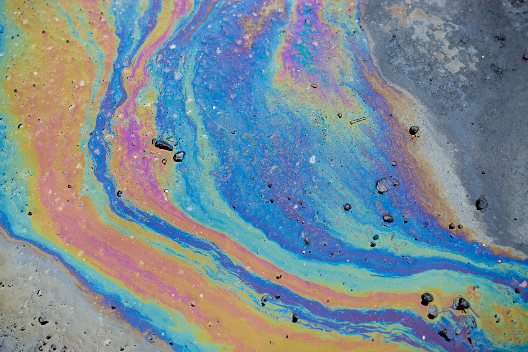 Oil in water sidewalk