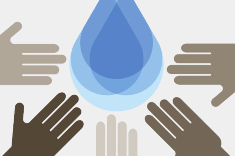 Racial Equity Toolkit screenshot hands water droplet gray background square