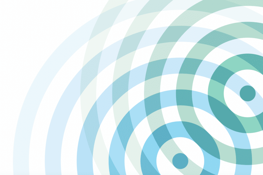 Bullseye graphic green and blue and white