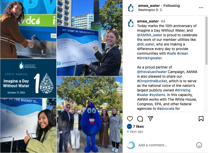 Imagine a Day Without Water 2024 AMWA DC Water event