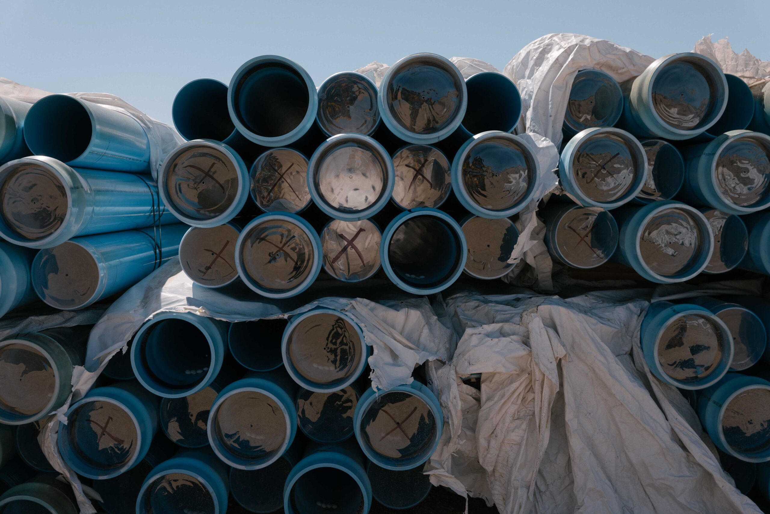 Pipes in the sun