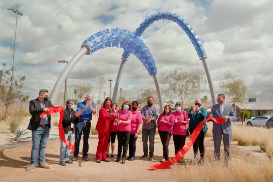 Water art installation Phoenix, AZ